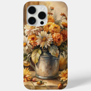 Coque iPhone 15 Pro Max Seau avec Floral d'automne  