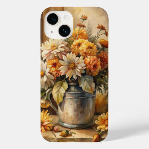 Coque Pour iPhone 14 Seau avec Floral d'Automne