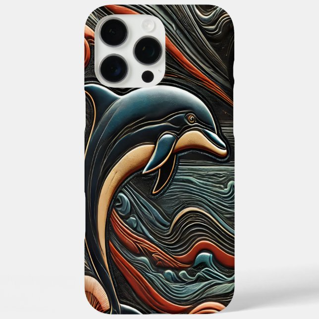 Coques Case-Mate iPhone Secours aux dauphins à persiennes vives (Verso)