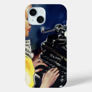 Coque Pour iPhone 15 Secrétaire de direction d'entreprise vintage tapan