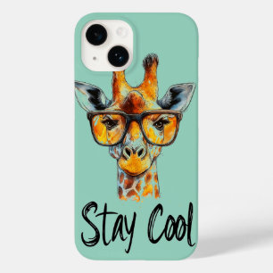 Coque Pour iPhone 14 Séjour Cool - Giraffe avec lunettes de soleil Illu