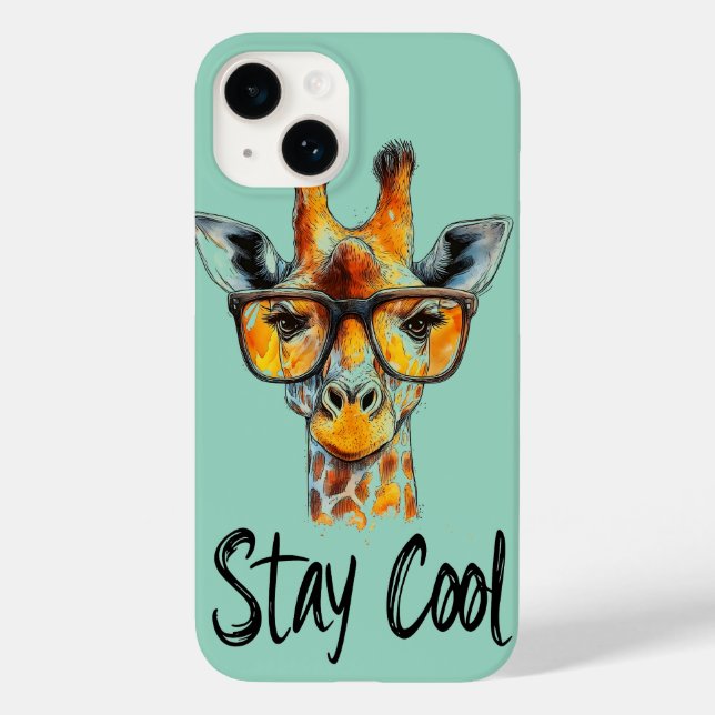 Coques Case-Mate iPhone Séjour Cool - Giraffe avec lunettes de soleil Illu (Verso)