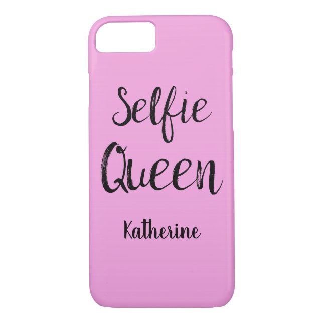 Coques Case-Mate iPhone Selfie Nom Reine Pink Personnalisé (Dos)