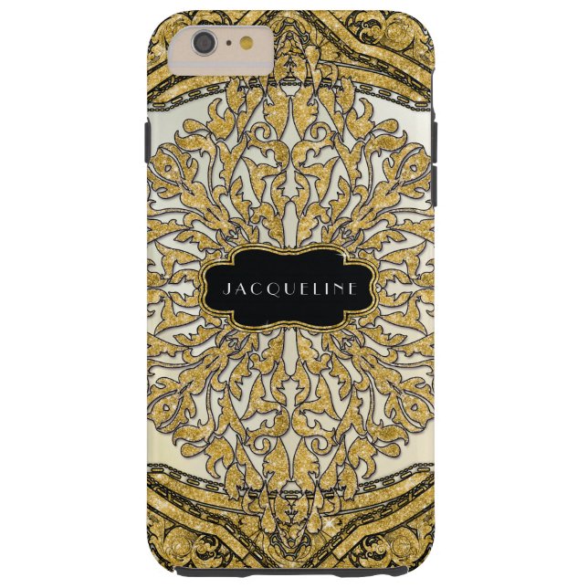 Coques Case-Mate iPhone Sembler marocain de parties scintillantes d'or de (Dos)
