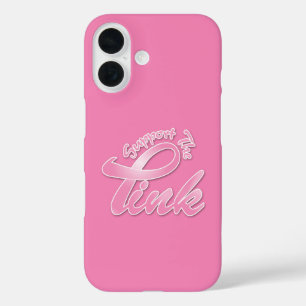 Coque Pour iPhone 16 Sensibilisation au cancer du sein Appuyer le rose