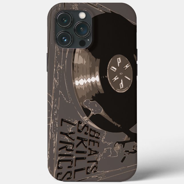 Coques Case-Mate iPhone Sepia BEATS LYRICS COMPÉTENCES Joueur de disques T (Verso)