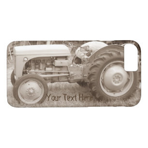 Case-Mate iPhone Case sepia photo vintage Gris massey fergison tracteur