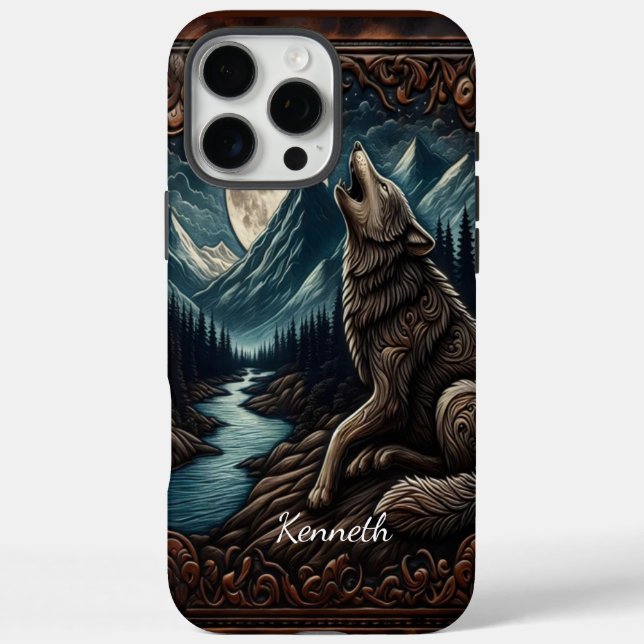 Coques Case-Mate iPhone Serenade au clair de lune de Wolf (Verso)