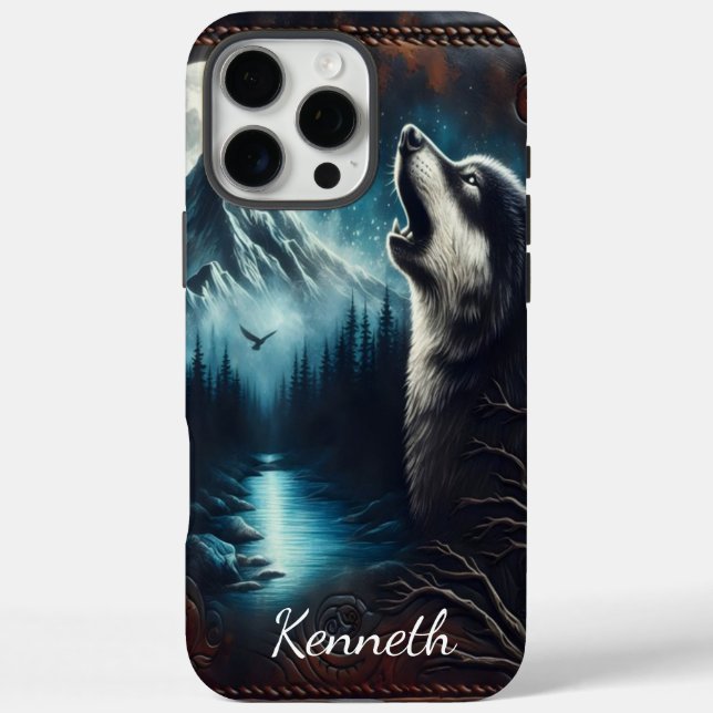 Coques Case-Mate iPhone Serenade au clair de lune de Wolf (Verso)