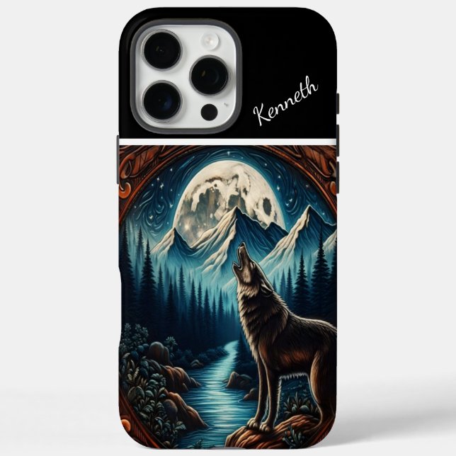 Coques Case-Mate iPhone Serenade au clair de lune de Wolf (Verso)