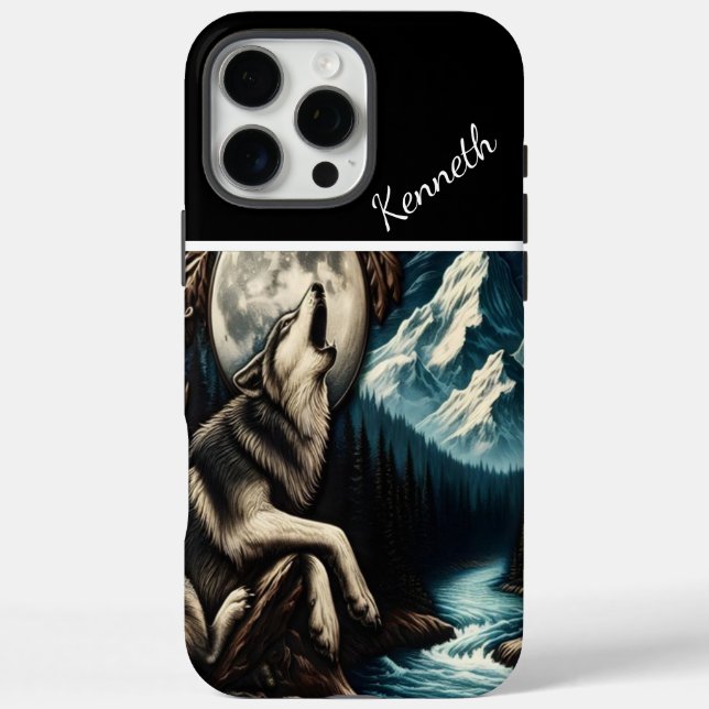Coques Case-Mate iPhone Serenade au clair de lune de Wolf (Verso)