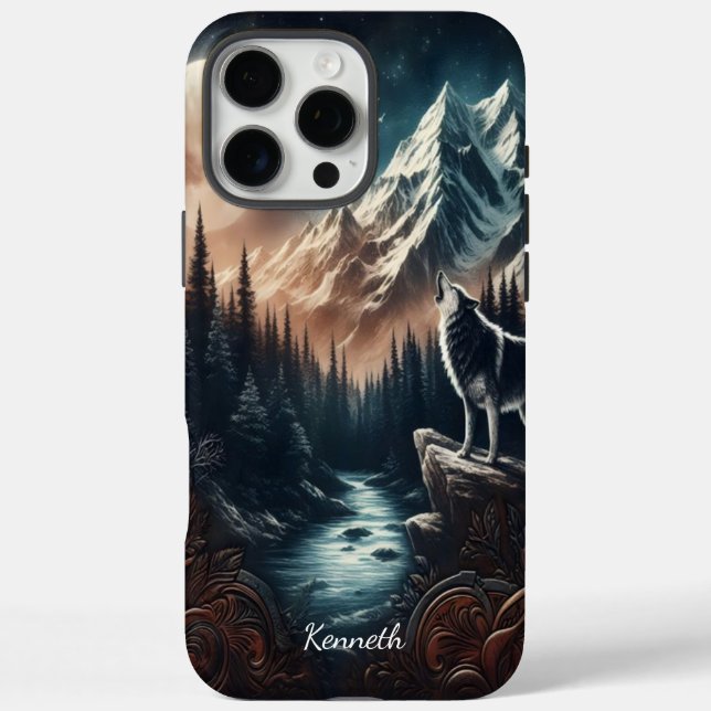 Coques Case-Mate iPhone Serenade au clair de lune de Wolf (Verso)