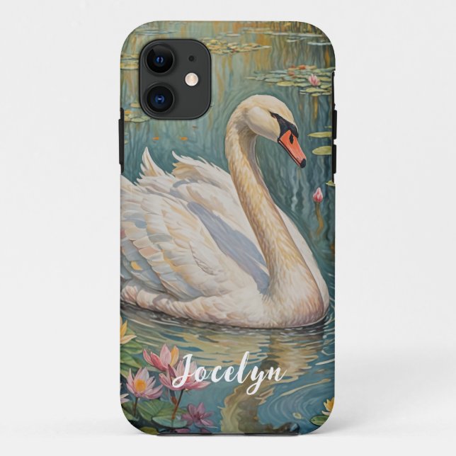 Coques Case-Mate iPhone Serenade de cygne tranquille (Dos)