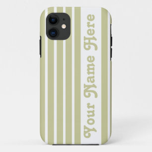 Coques Pour iPhone Serengeti Safari Stripe avec nom
