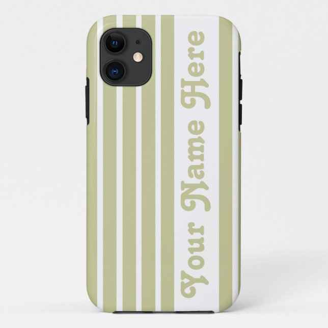 Coques Case-Mate iPhone Serengeti Safari Stripe avec nom (Dos)