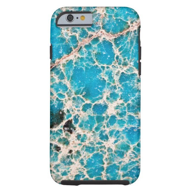 Coques Case-Mate iPhone Série Gemstone - Carte routière Turquoise (Dos)