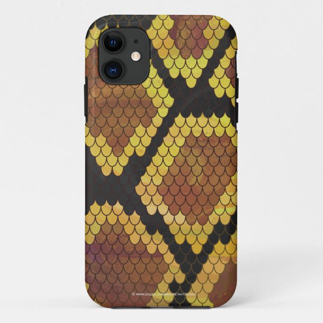 Coques Case-Mate iPhone Serpent Brown et impression or (Dos)