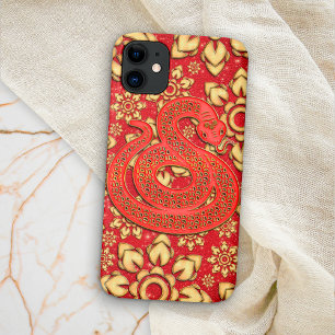 Case-Mate iPhone Case Serpent Floral Or Rouge 2025 Nouvel An Chinois Zod