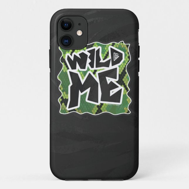 Coques Case-Mate iPhone Serpent Wild Me noir et vert impression (Dos)