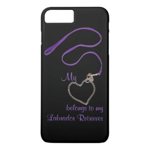 Coque iPhone 8 Plus/7 Plus Serpentine Purple Leash & Heart Chain