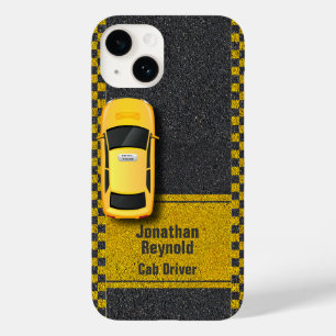 Coque Pour iPhone 14 Service de chauffeur de taxi d'affaires Taxi jaune