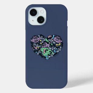 Coque Pour iPhone 15 Sésame Sésame   Comte von Count Doodle Heart