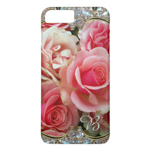 Coque iPhone 7 Plus S'est levé juxtaposent le monogramme