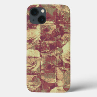 iPhone 13 Coque S'est levé le motif de camouflage sur l'arrière -