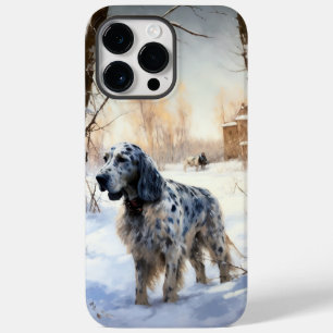 Coque Pour Pour iPhone 14 Pro Max Setter anglais laissez-le neiger Noël