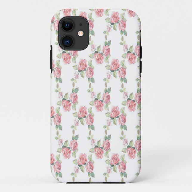 Coques Case-Mate iPhone Shabby Chic Rose Floral (Dos)