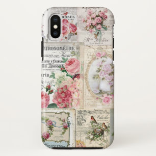 Case-Mate iPhone Case Shabby collage chic, campagne victorienne, découpa