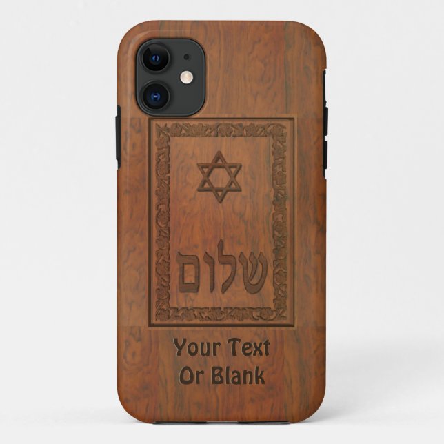 Coques Case-Mate iPhone Shalom en bois sculpté (Dos)