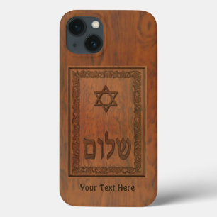 Case-Mate iPhone Case Shalom en bois sculpté