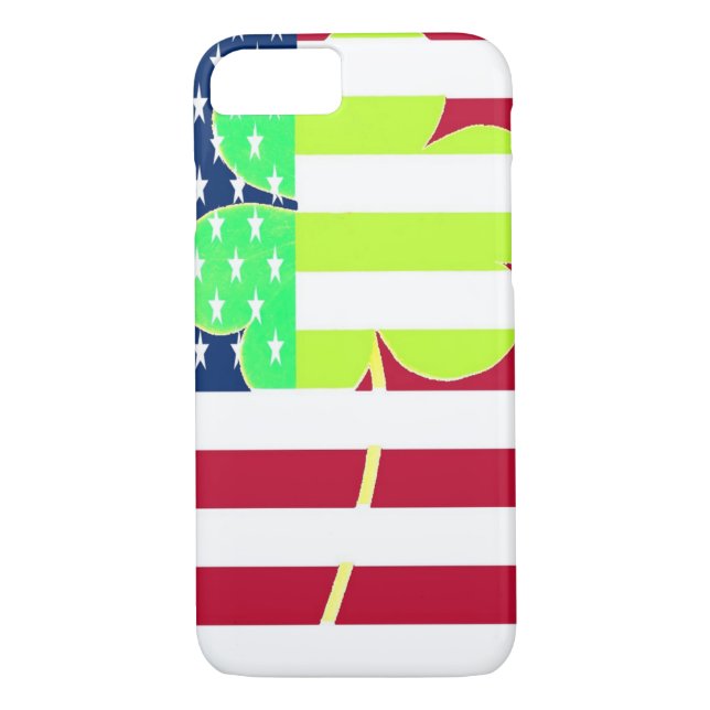 Coques Case-Mate iPhone Shamrock du drapeau irlandais américain Clover St. (Dos)