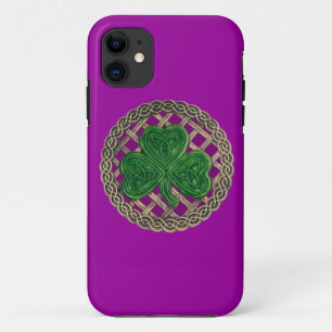 Coques Pour iPhone Shamrock violet et noeuds celtiques iPhone 5G Coqu