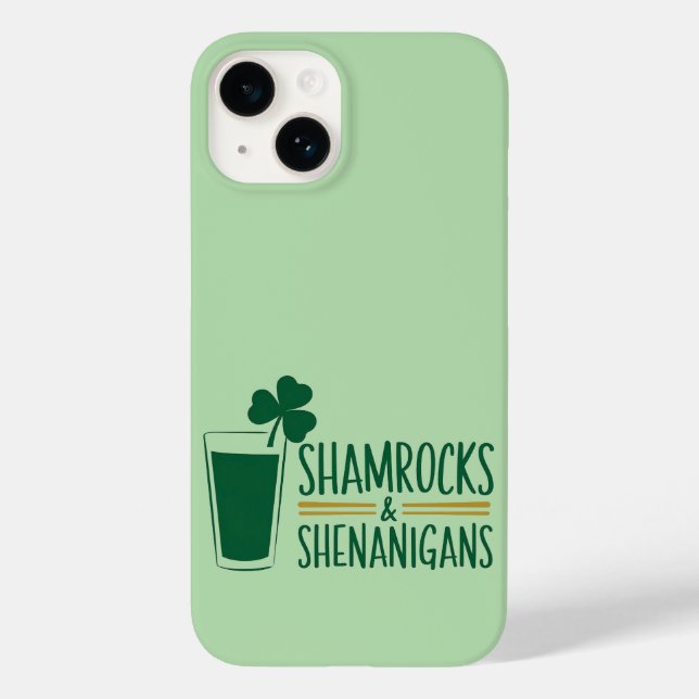 Coques Case-Mate iPhone Shamrocks et Shenanigans : Conception de la Saint  (Verso)