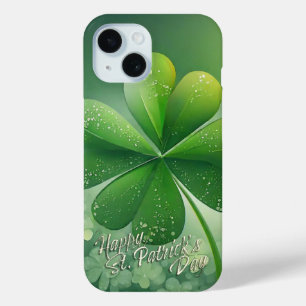 Coque Pour iPhone 15 Shamrocks verts Bonne St. Patrick's Day (7) c