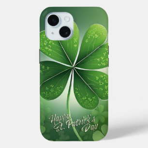 Coque Pour iPhone 15 Shamrocks verts Bonne St. Patrick's Day (8) c