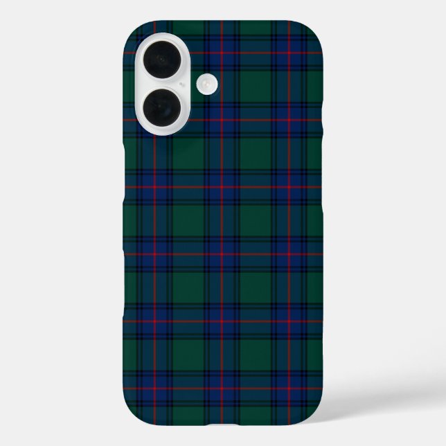 Coques Case-Mate iPhone Shaw Clan Royal Blue et Green Tartan (Verso)