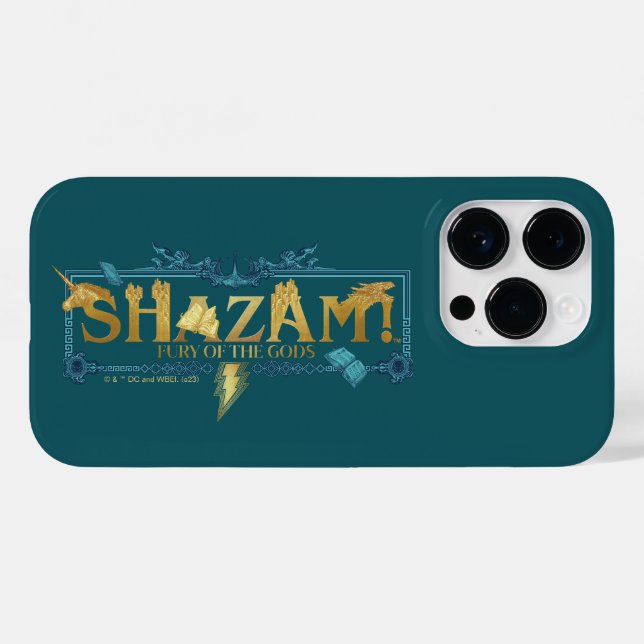 Coques Case-Mate iPhone SHAZAM ! Furie des dieux | Logo mythique (Verso (horizontal))