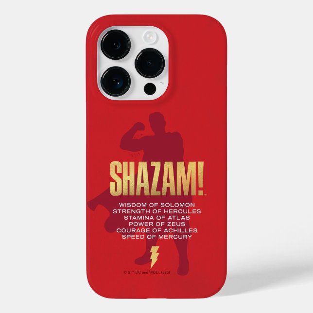 Coques Case-Mate iPhone SHAZAM ! Furie des dieux | Silhouette Flexante (Verso)