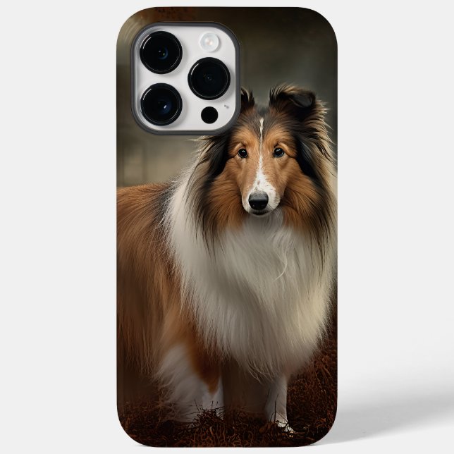 Coques Case-Mate iPhone Shetland Sheepdog Halloween effrayant (Verso)