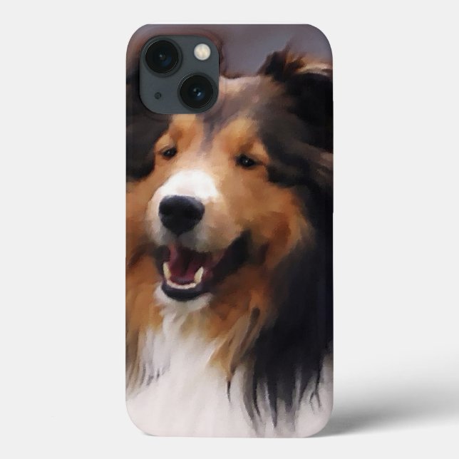 Coques Case-Mate iPhone Shetland Sheepdog Sheltie Art Cadeaux (Verso)