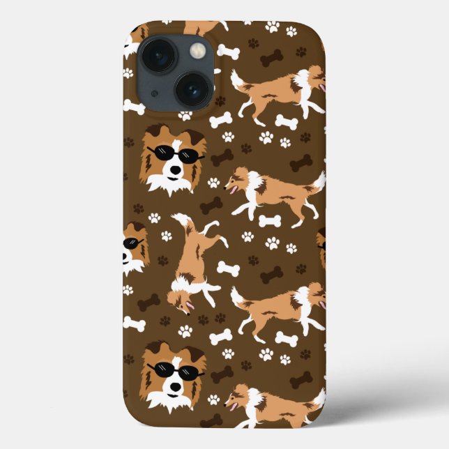 Coques Case-Mate iPhone Shetland Sheepdogs Shelter Motif chien mignon Coqu (Verso)