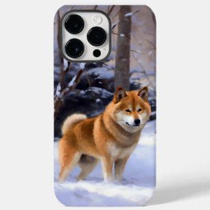 Coque Pour Pour iPhone 14 Pro Max Shiba Inu Laissez Neige Noël