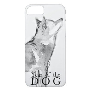 Etui iPhone Case-Mate Shiba Inu Peinture Chien chinois Année 2018 Coque1