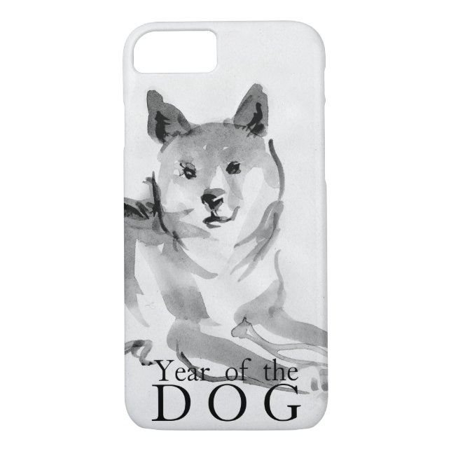 Coques Case-Mate iPhone Shiba Inu Peinture Chien chinois Année 2018 Coque2 (Dos)
