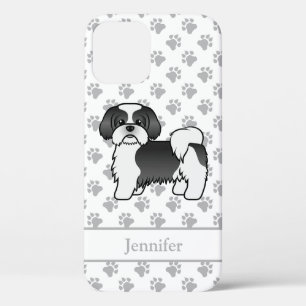 Case-Mate iPhone Case Shih Tzu noir et blanc Chien de dessin animé migno
