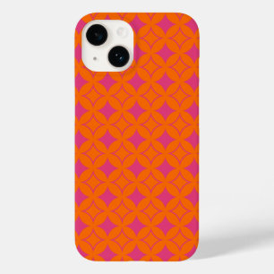 Coque Pour iPhone 14 Shippo rose et orange