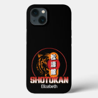 Shotokan Karate Tiger et japonais Kanji Votre nom